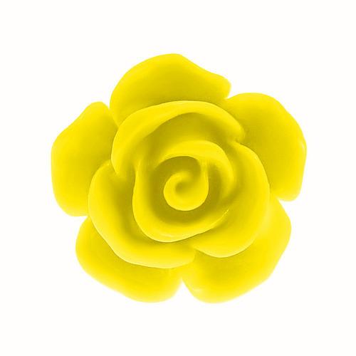 ピンバッジ◇イエロー 黄色 カナリア色 バラの花 ばら ローズ 薔薇