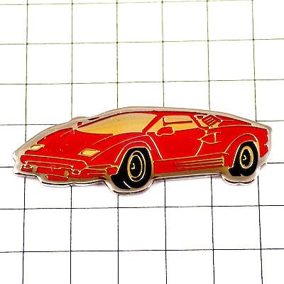 ピンバッジ・ランボルギーニ赤いスポーツカー車 LAMBORGHINI ITALIA 