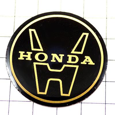 ピンバッジ・ホンダ黒いHロゴ車やバイク二輪 HONDA JAPAN◇フランス