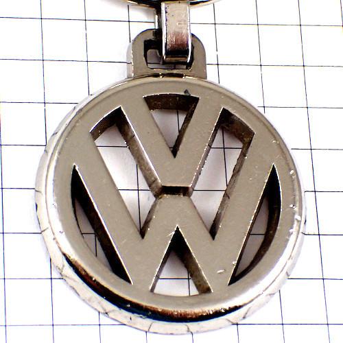 キーホルダー・フォルクスワーゲンVW銀色ロゴ車◆フランス限定ポルトクレ◆レアなヴィンテージものアンティーク｜pinsmarche