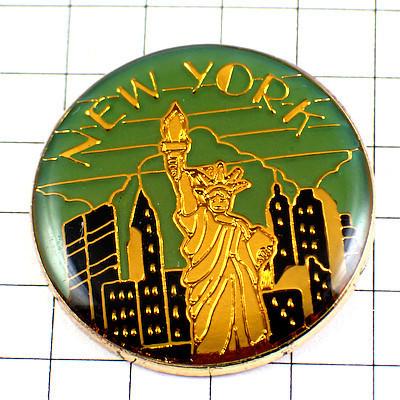 ピンバッジ・ニューヨーク自由の女神アメリカ/USA NEW-YORK STATUE-OF