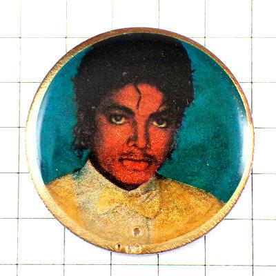 ピンバッジ・マイケルジャクソン白シャツ写真◇フランス限定ピンズ
