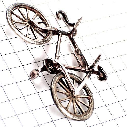 ピンバッジ・自転車シルバー銀色タイヤ可動式◆フランス限定ピンズ◆レアなヴィンテージものピンバッチ 【ボンドラア】