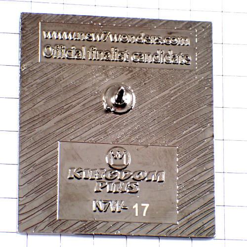 ピンバッジ・自由の女神像ニューヨーク州アメリカ国旗/USA新世界七