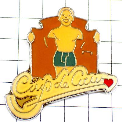 レア　CAAC中国民航　ビンテージピンバッジ　2個セット ピンバッジ・心が動かされる裸の男◇フランス限定ピンズ◇レアな