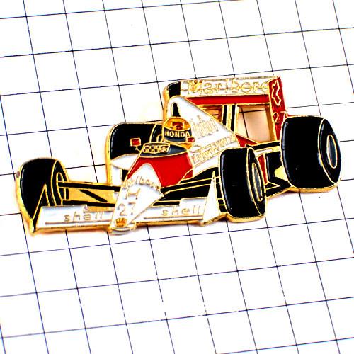 ピンバッジ・ホンダの車F1レース27アイルトンセナH◇フランス限定
