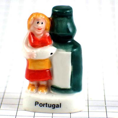 フェブ・ポルトガルの女の子と魚とポルト酒瓶◇フランス限定フェーヴ