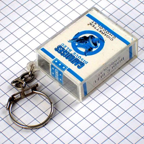 キーホルダー・ゴロワーズ煙草タバコ型チョコレート箱◇フランス限定