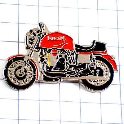 ピンバッジ・バイク二輪オートバイ赤MUCH4◇フランス限定ピンズ◇レア