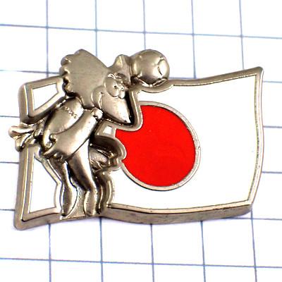 フランスワールドカップ　キャラクター キーホルダー日本国旗ピンバッジ ピンバッジ・日の丸サッカーワールドカップ大会フランス鳥マスコット