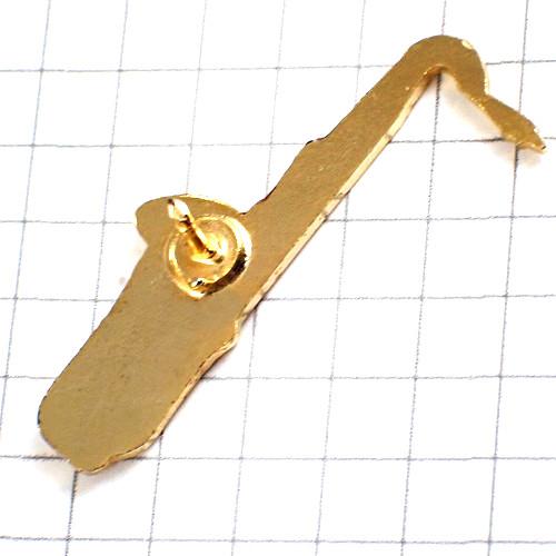 ピンバッジ・サックス楽器サクソフォン音楽ゴールド金色◇フランス限定