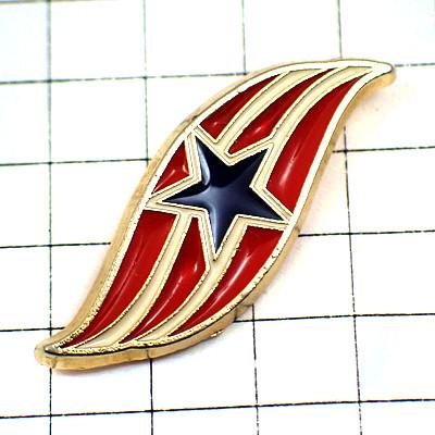 ピンバッジ・スター青い星と3本の赤い線◇フランス限定ピンズ◇レアな