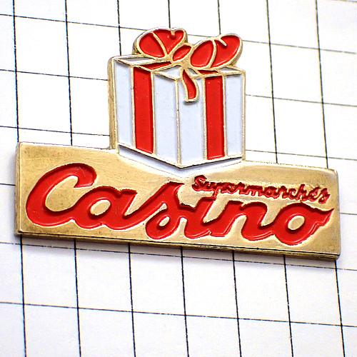 ピンバッジ・プレゼント赤いリボンの贈り物◇フランス限定ピンズ◇レア