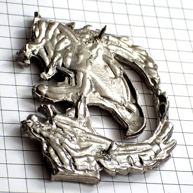 ピンバッジ・ハーレーダビッドソン二輪バイク鷲イーグル銀色ピューター