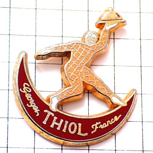 ピンバッジ・ピエロ道化師の料理シェフ三日月 GEORGES-THIOL TRAITEUR