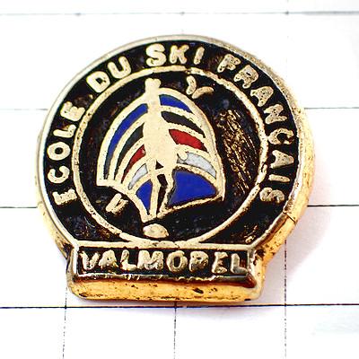 ピンバッジ・フランスのスキー学校シカ鹿◇フランス限定ピンズ◇レアな