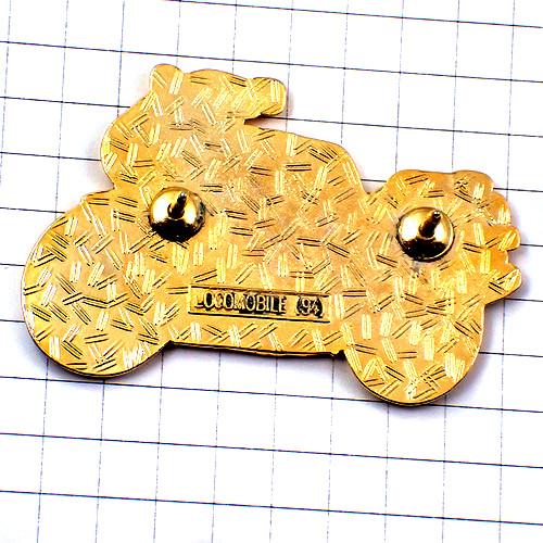 ピンバッジ・スズキ二輪バイク青と白オートバイ◇フランス限定ピンズ