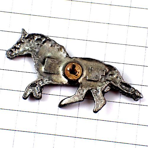 ピンバッジ・馬シルバー銀色ピューター製◇フランス限定ピンズ◇レアな