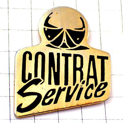 ピンバッジ・サービスの契約ゴールド金色 EIFFEL CONTRAT-SERVICE