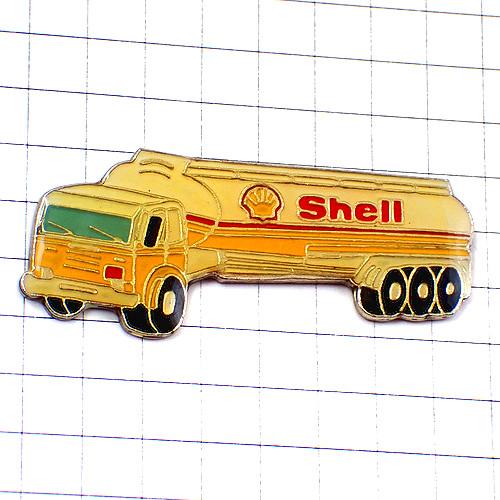 ピンバッジ・大型トラック車シェル石油 SHELL TRUCK ENGLAND◇フランス