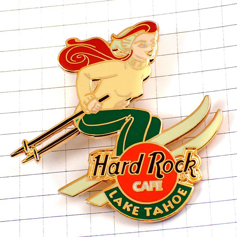 ピンバッジ・タホ湖スキー女の子ハードロックカフェ/USAカリフォルニア