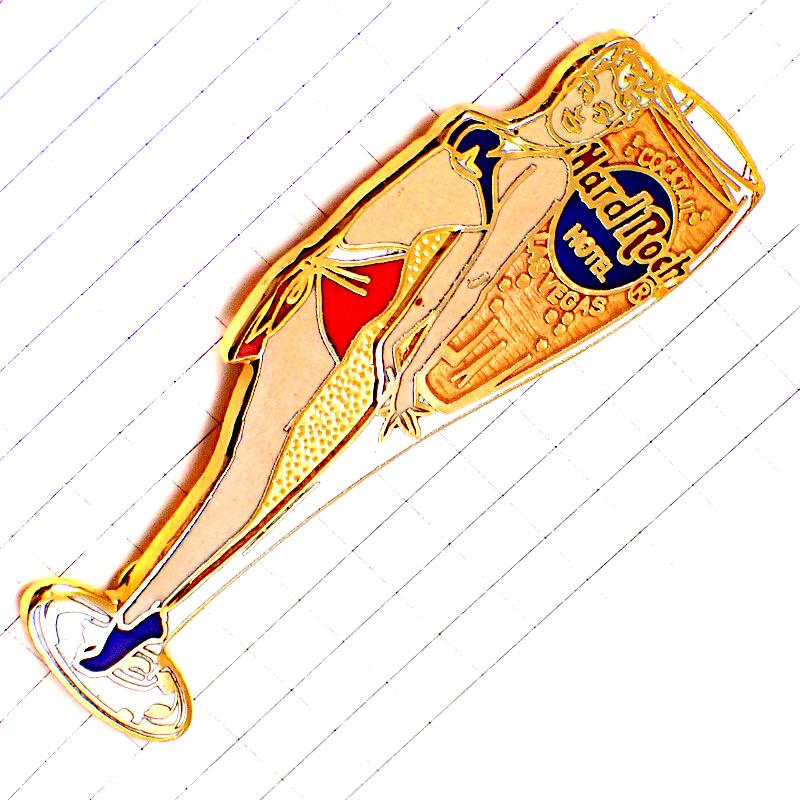 ピンバッジ・ハードロックカフェ水着のセクシー女の子ビール酒/USA