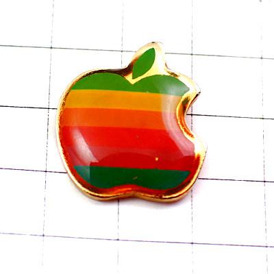 ピンバッジ・アップル虹色林檎マッキントッシュコンピュータ機 APPLE
