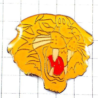 ピンバッジ・虎トラ咆えるタイガー牙を剥く◇フランス限定ピンズ◇レア