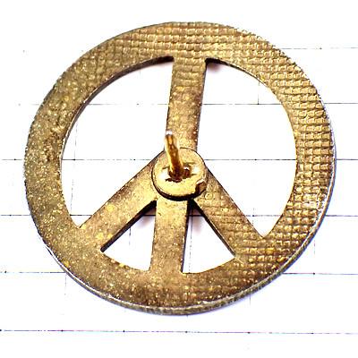 ピンバッジ・黒いピースマーク平和 PEACE◇フランス限定ピンズ◇レアな
