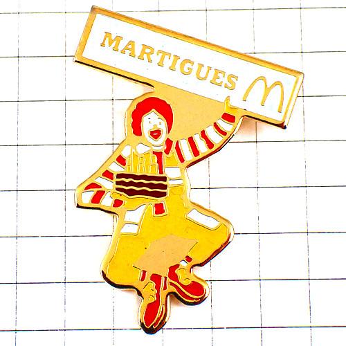 ピンバッジ・マクドナルドのドナルドお菓子Mケーキお菓子◇フランス