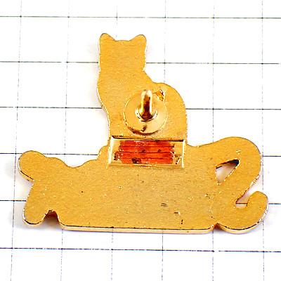 ピンバッジ・クロネコ黒猫シーバ餌◇フランス限定ピンズ◇レアな