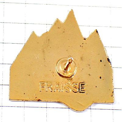 ピンバッジ・スキーするミシュランのビバンダムくん雪山◇フランス限定