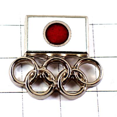 ピンバッジ・日の丸シルバー五輪オリンピック銀色日本の国旗◇フランス