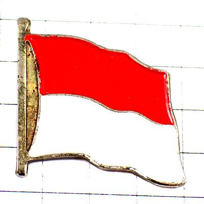 ピンバッジ・モナコ公国の国旗 MONACO INDONESIA FLAG◇フランス限定