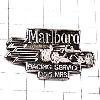 ピンバッジ・マルボロ煙草スポンサー車レースF1シルバー銀色◇フランス