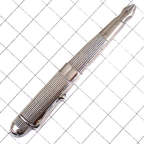 雑貨 ピンバッジ・モンブランの万年筆シルバー銀色 STYLO MONT-BLANC