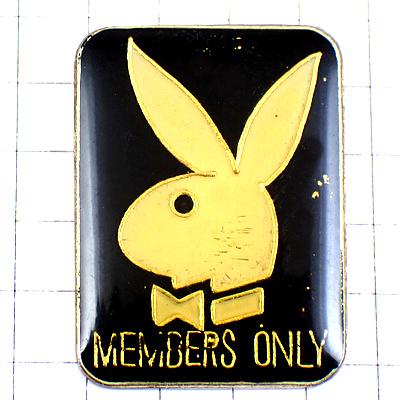 ピンバッジ・プレイボーイのウサギ兎うさぎ蝶ネクタイ PLAYBOY