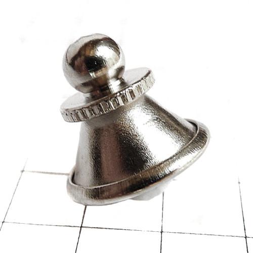 ピンバッジの留め具キャッチ◇デラックス丸型クラッチ銀色10個で