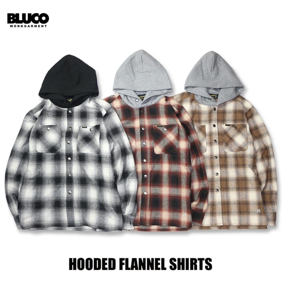 BLUCO（ブルコ） ☆セールプライス!!☆ OL-049-022 HOODED FLANNEL