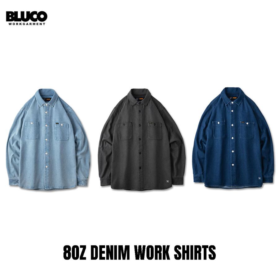 BLUCO（ブルコ） OL-11-001 8OZ DENIM WORK SHIRTS 3色(LIGHT INDIGO
