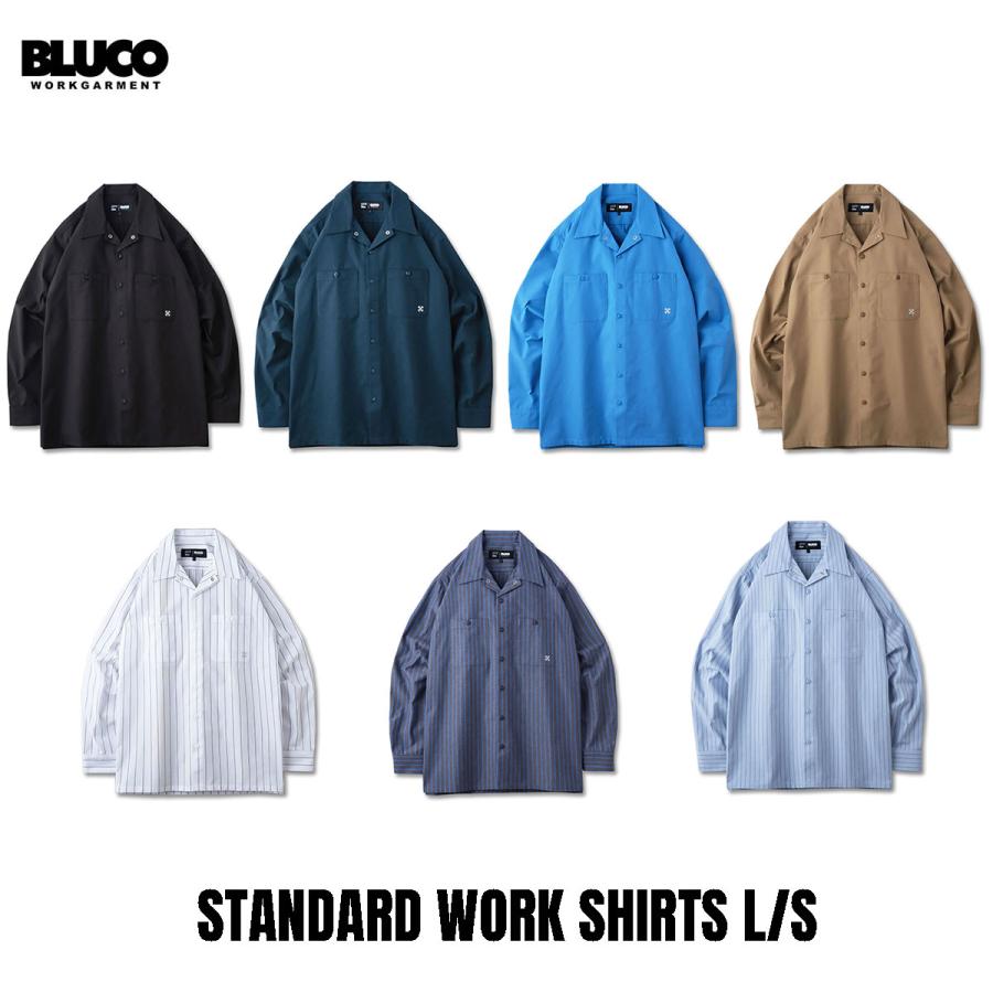 BLUCO（ブルコ） OL-11-109 STANDARD WORK SHIRTS L/S7色(BLK/NVY/BLU