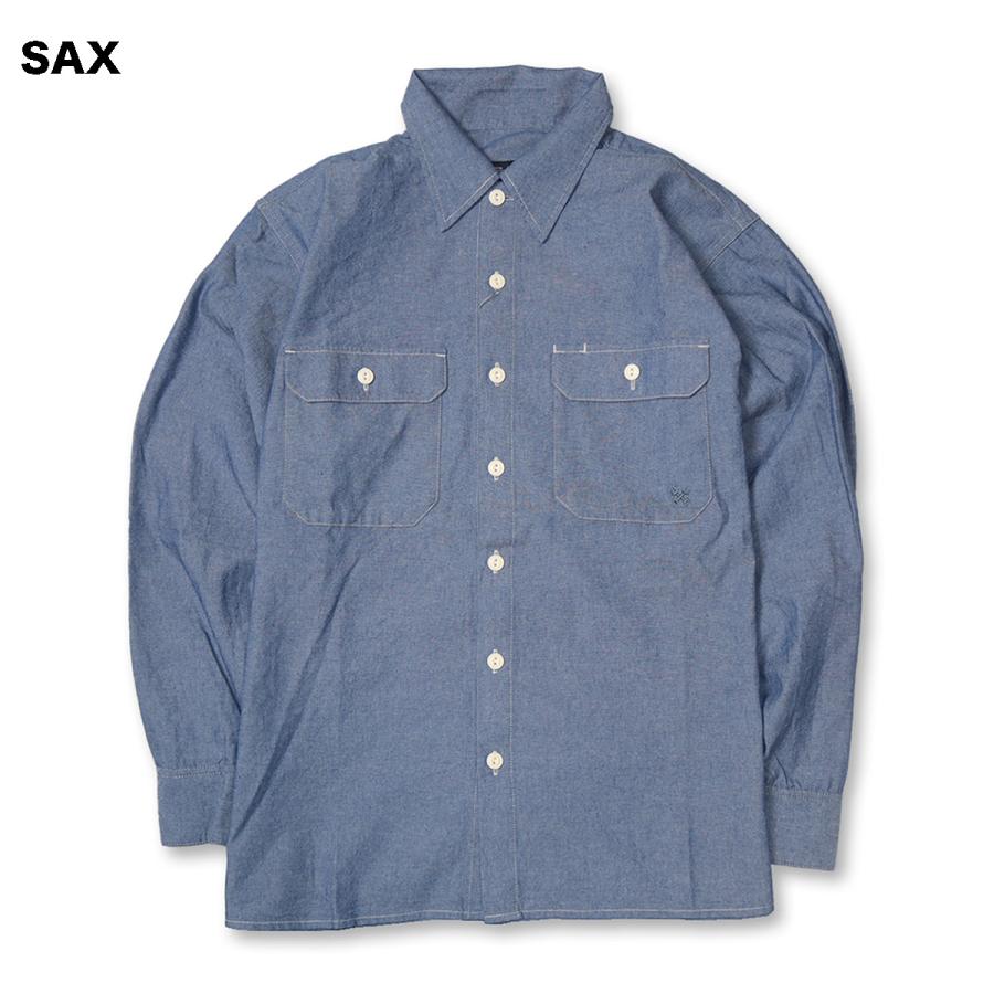 BLUCO（ブルコ） OL-11-121-26 シャンブレー ワークシャツ L/S 3色