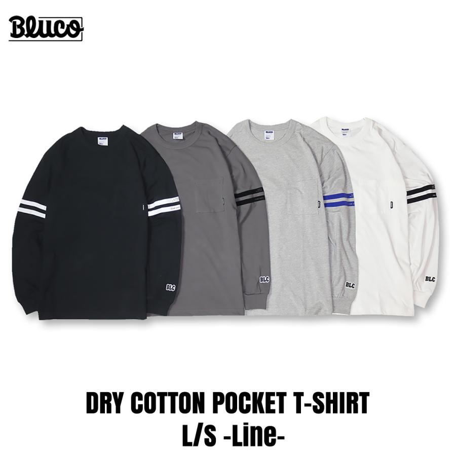BLUCO(ブルコ) OL-12-025 ドライコットン ポケットTシャツ L/S -Line