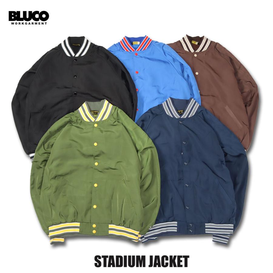 セールプライス!!BLUCO(ブルコ) OL-1353 STADIUM JACKET 5色(NVY/BRN/BLK/OLV/BLU) BLUCO（ブルコ） ☆セールプライス!!☆ OL-1353 STADIUM JACKET 5色