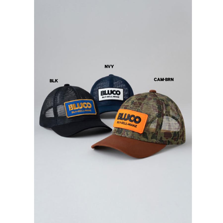 BLUCO（ブルコ） OL-1408 FULL MESH CAP 4色(GRY-BLK/BLK/NVY/CAM-BRN