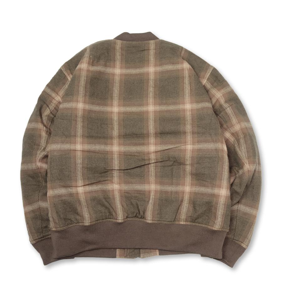 BLUCO（ブルコ） OL-31-039 OMBRE CHECK BOMBER JACKET 2色(BLACK