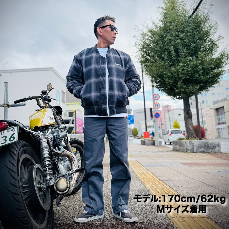 BLUCO（ブルコ） OL-31-039 OMBRE CHECK BOMBER JACKET 2色(BLACK