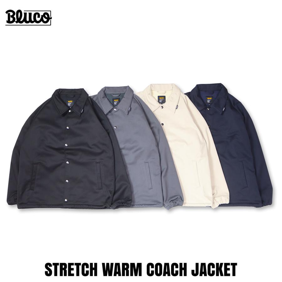 BLUCO(ブルコ) OL-31-042 STRETCH WARM COACH JACKET 4色(BLACK/GRAY/IVORY/NAVY) BLUCO（ブルコ） OL-31-042 STRETCH WARM COACH JACKET 4色(BLACK/GRAY