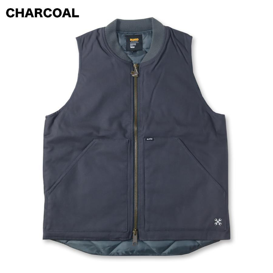 BLUCO（ブルコ） OL-35-013 RIB COLLAR DUCK VEST 3色(BLACK/BROWN