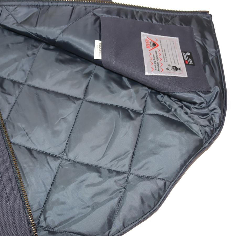 BLUCO（ブルコ） OL-35-013 RIB COLLAR DUCK VEST 3色(BLACK/BROWN